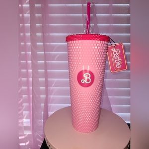 Barbie movie pink diamond studded tumbler 💗